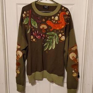 Morning Witch embroidered sweater, 3X
